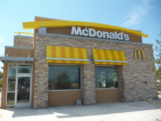McDonalds Sign & Awning Install After 2