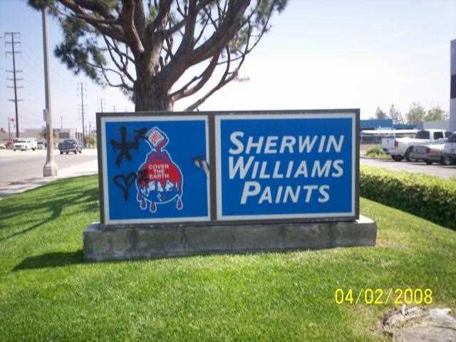 Sherwin Williams Sign Service Before